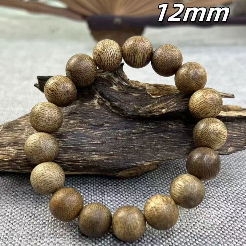 Authentic Vietnamese Nha Trang agarwood bracelet 8mm x 10mm Heart Sutra original agarwood Buddhist prayer beads bracelet for men and women Specification image