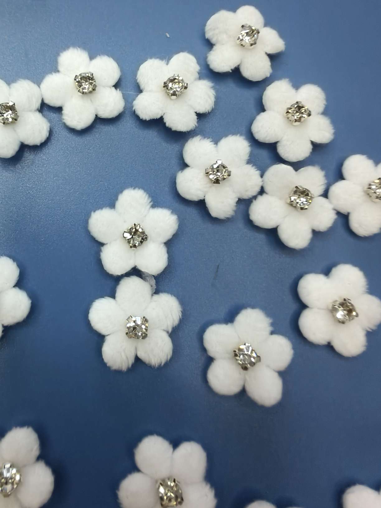 【缘织绣】辅料短毛布料小花🌸🌸🌸纺织皮革花边辅料双层刺绣织带双色蕾丝网布装饰材料厂家直销