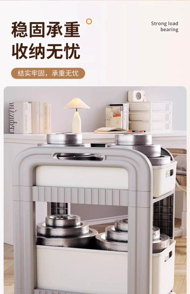 D47-812书包置物架可移动小推车桌下书本收纳神器多层家用客厅零详情图11