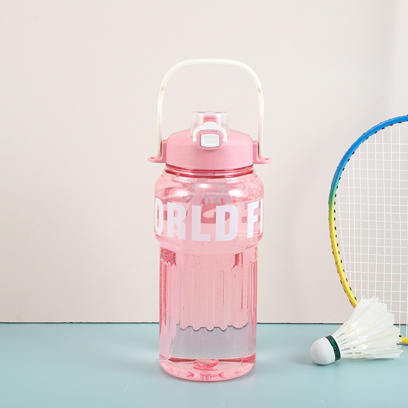 H164-HY-045 New high appearance level straw water cup, large-capacity sports and fitness cup, summer portable plastic cup details Picture