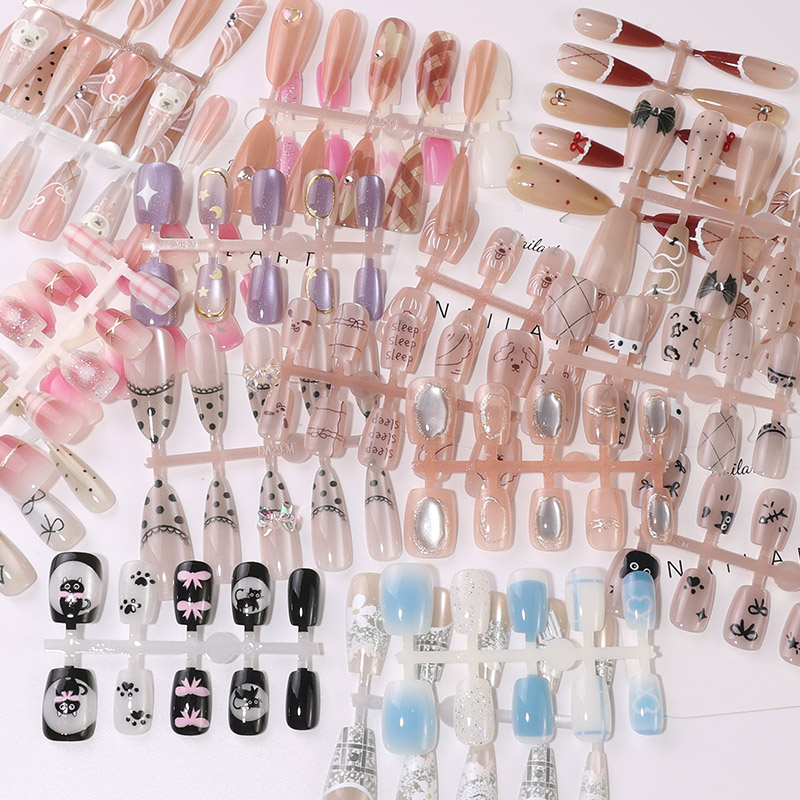 新品穿戴甲猫眼甲片高级感百搭显白可拆卸美甲DIY指甲片穿戴甲