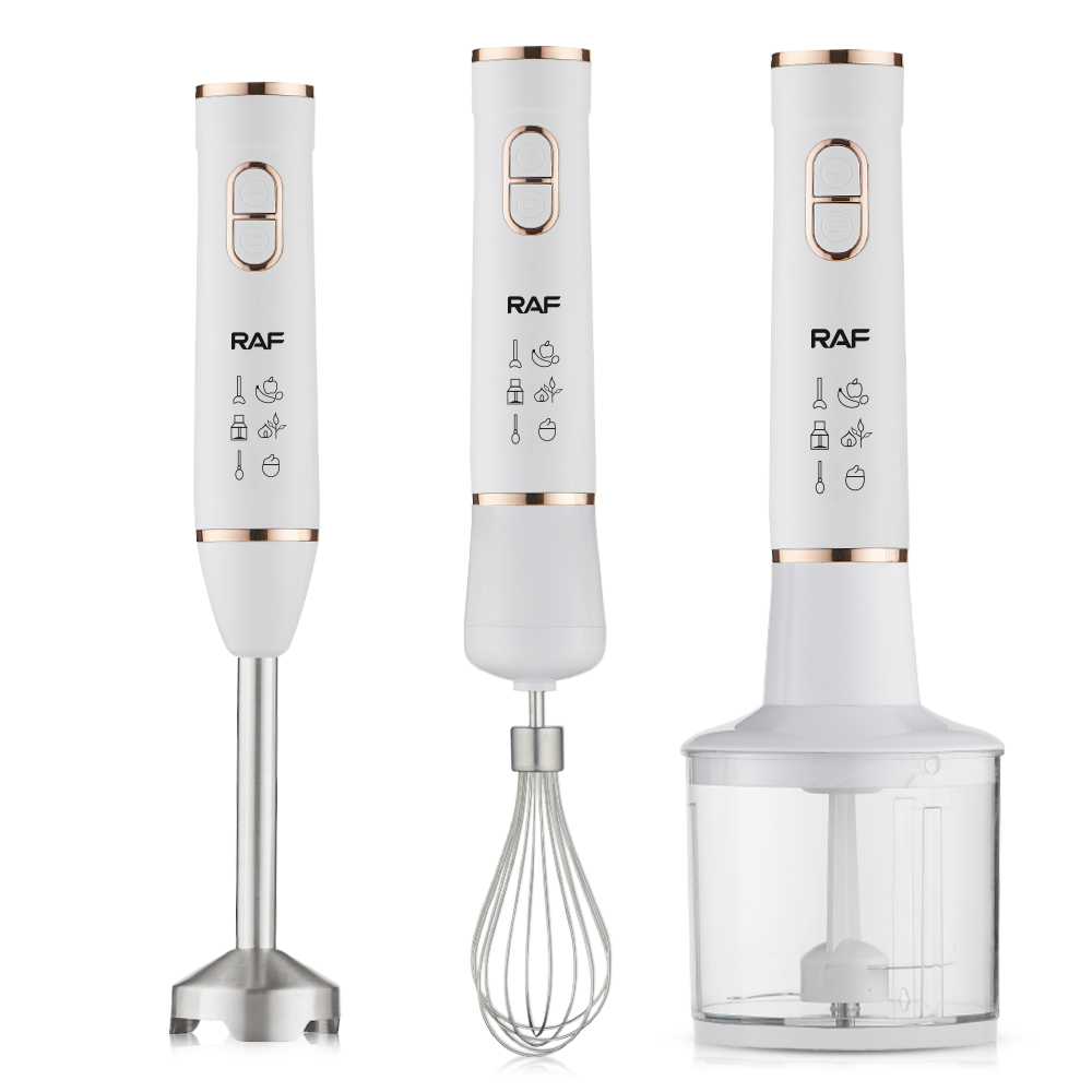 RAF European Standard cross-border handheld cooking stick blender, multi-functional home food cooking, four-in-one complementary food baking Application Scenario