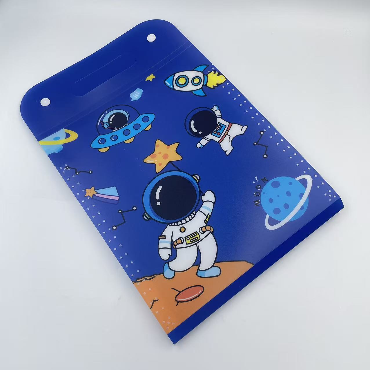 Cartoon student A4 hand-held vertical organ bag for study stationery, test papers and materials, 13-compartment file bag Item Picture