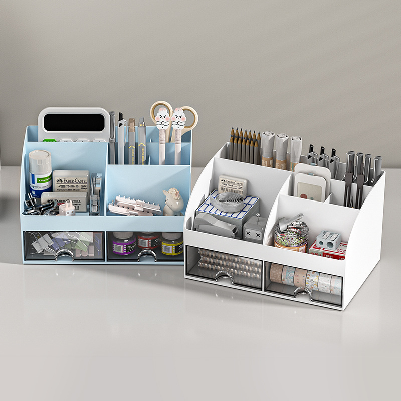 J192-W3505 Office storage box, transparent small drawer type storage cabinet, student desktop compartmentalized storage box Specification image