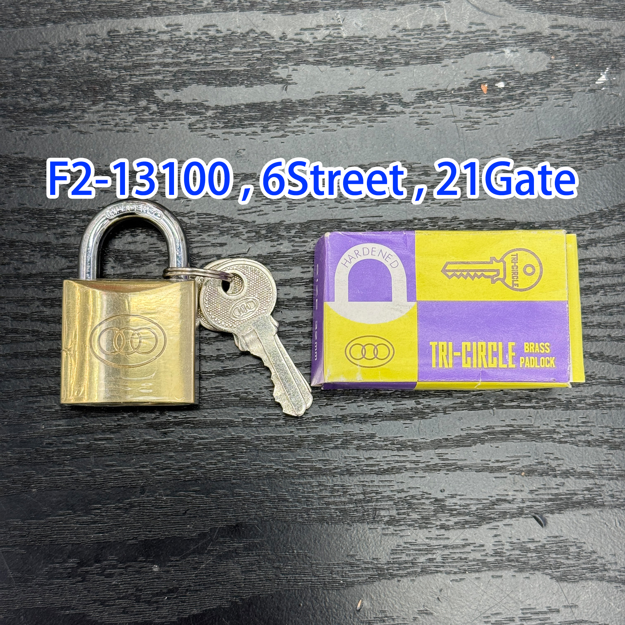 263 Three-ring copper padlock TRI-CIRCLE 32MM Door lock locks