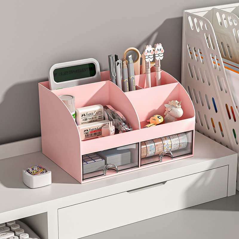J192-W3505 Office storage box, transparent small drawer type storage cabinet, student desktop compartmentalized storage box details Picture