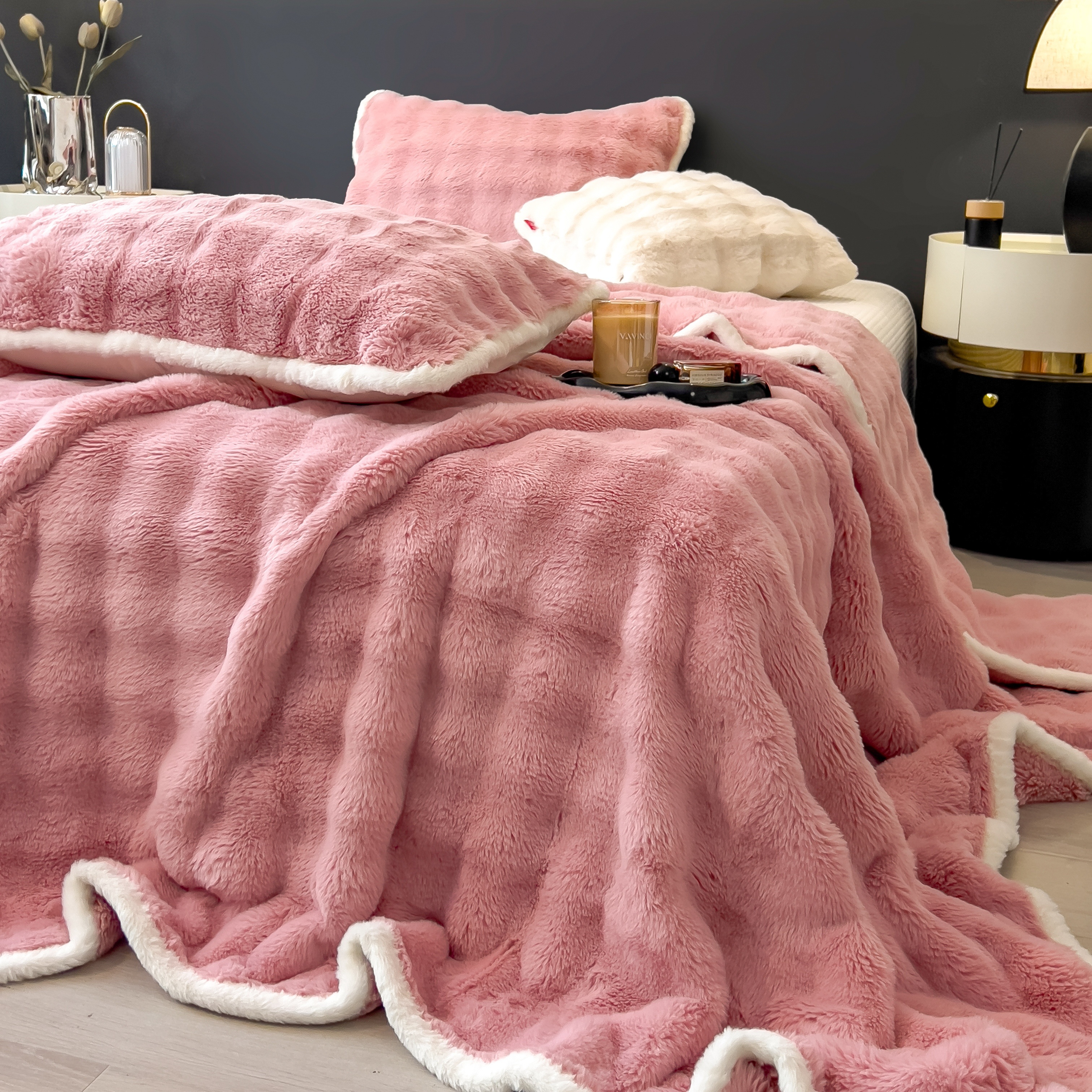 Rabbit fur bubble single-layer blanket, double-sided blanket, Sam's style, wholesale from the source factory, cross-border export supply, soft and skin-friendly Application Scenario