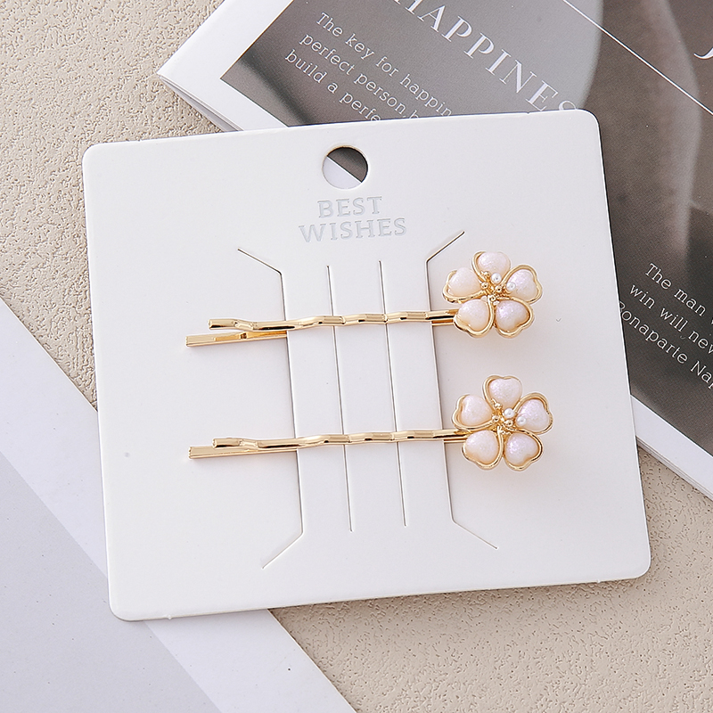 New Korean-style female lead retro sweet flower hair clip, fresh and elegant, side clip broken bangs hair accessory manufacturer wholesale details Picture