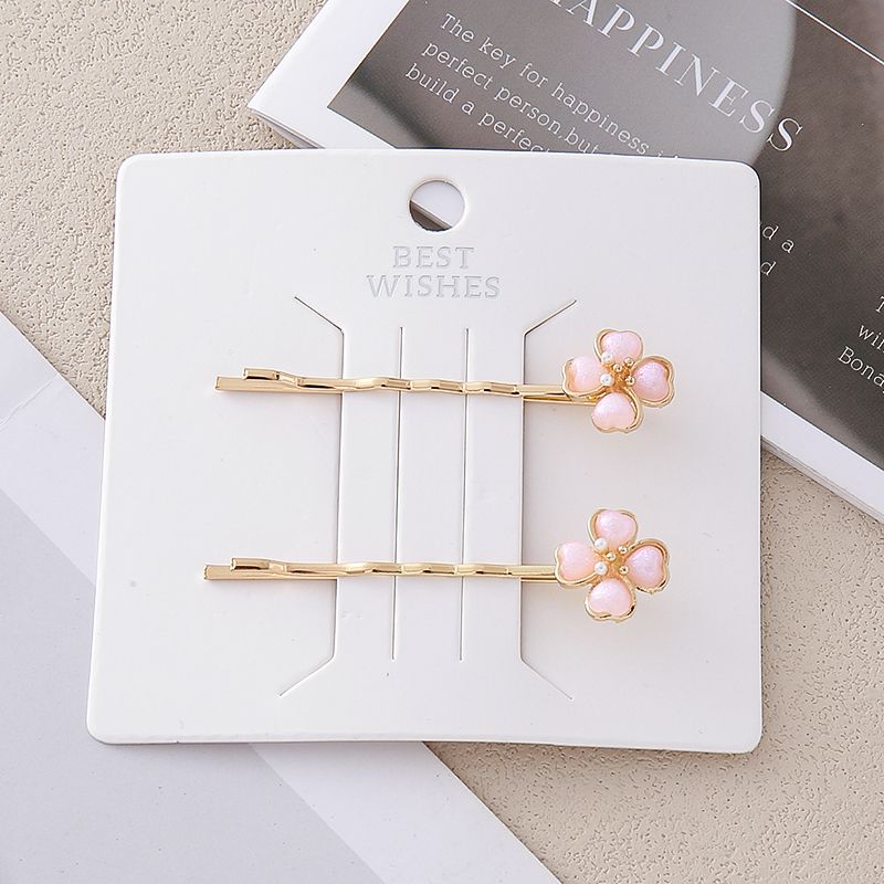 New Korean-style female lead retro sweet flower hair clip, fresh and elegant, side clip broken bangs hair accessory manufacturer wholesale Specification image