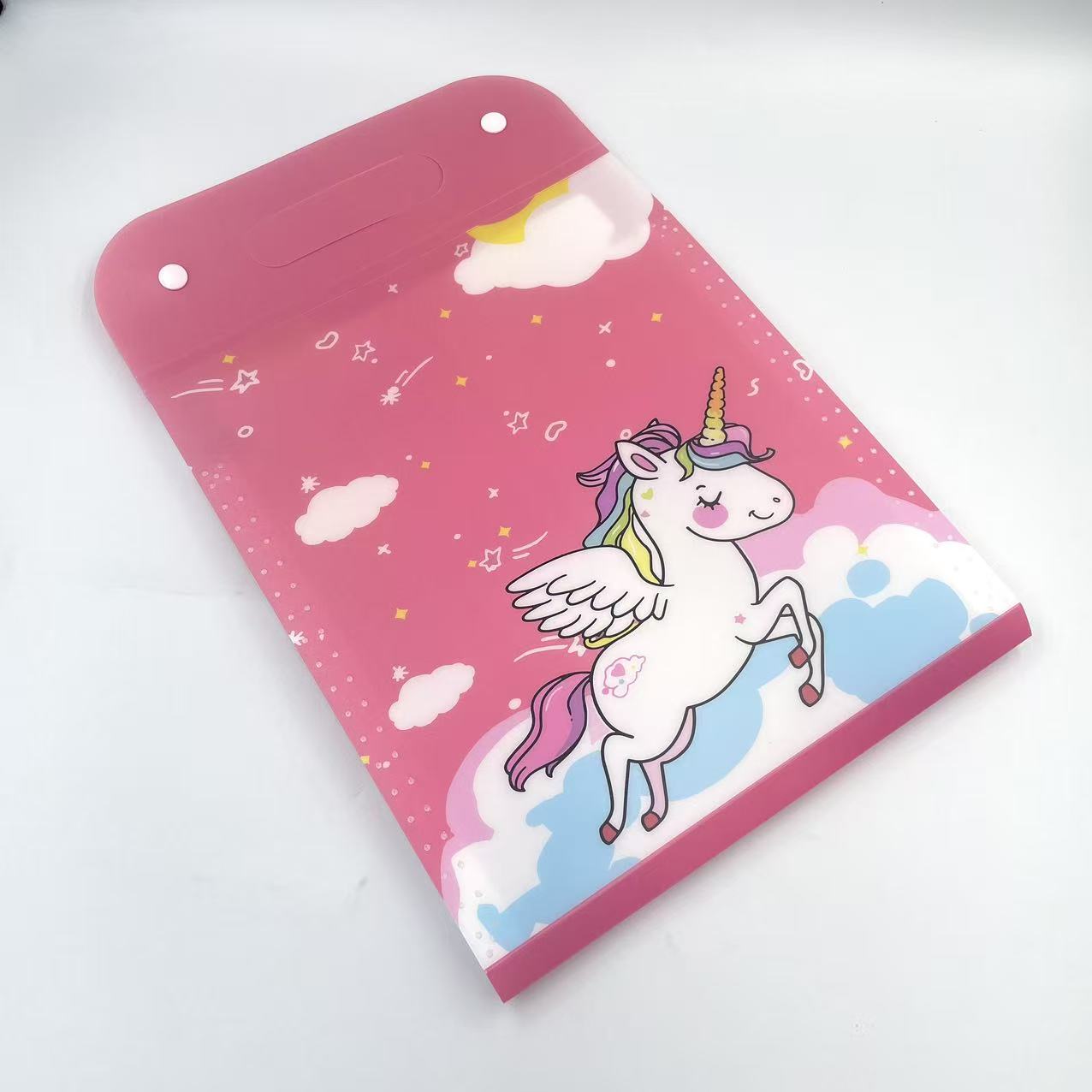 A4 hand-held vertical cartoon organ bag for study stationery, test papers and materials, 13-compartment file bag Application Scenario