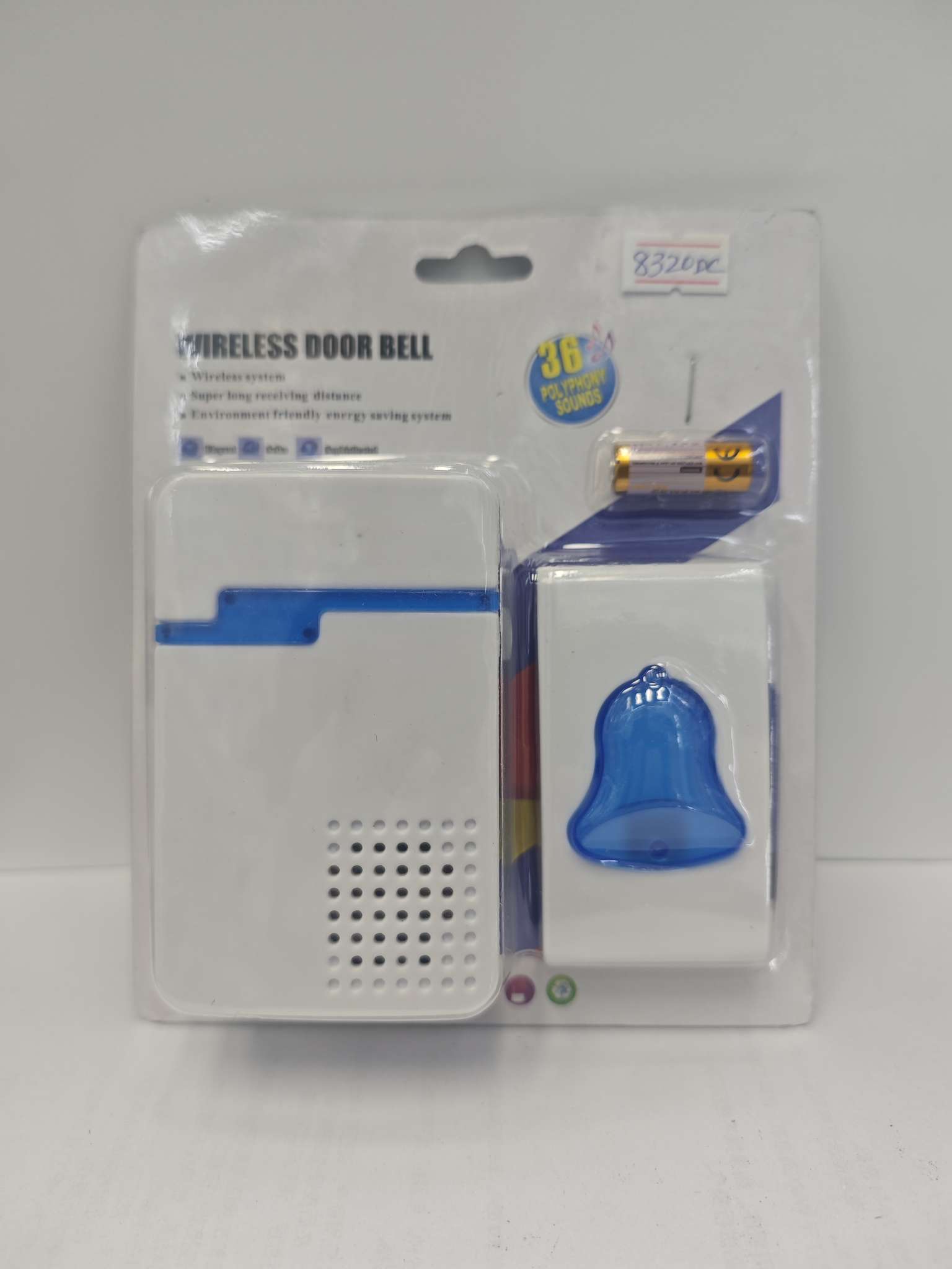 Wireless doorbell, remote doorbell, electronic remote doorbell, home wireless call button, electronic doorbell 8853DC Item Picture