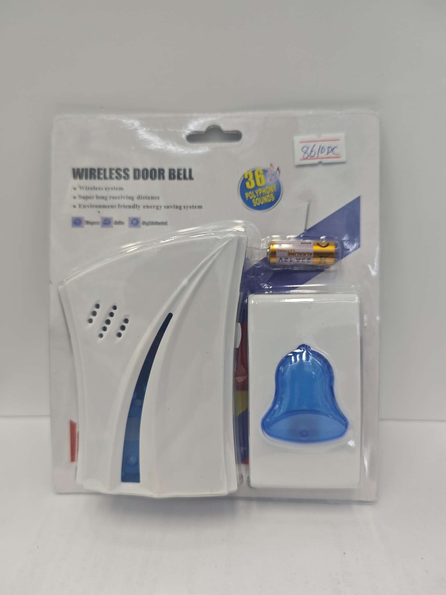 Wireless doorbell, remote control doorbell, electronic remote control doorbell, home wireless call button, electronic doorbell 9320DC Item Picture
