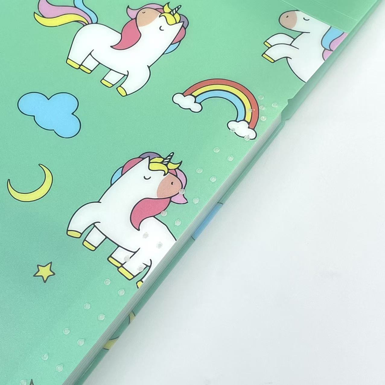 A4 hand-held vertical cartoon organ bag for study stationery, test papers and materials, 13-compartment file bag pic 1