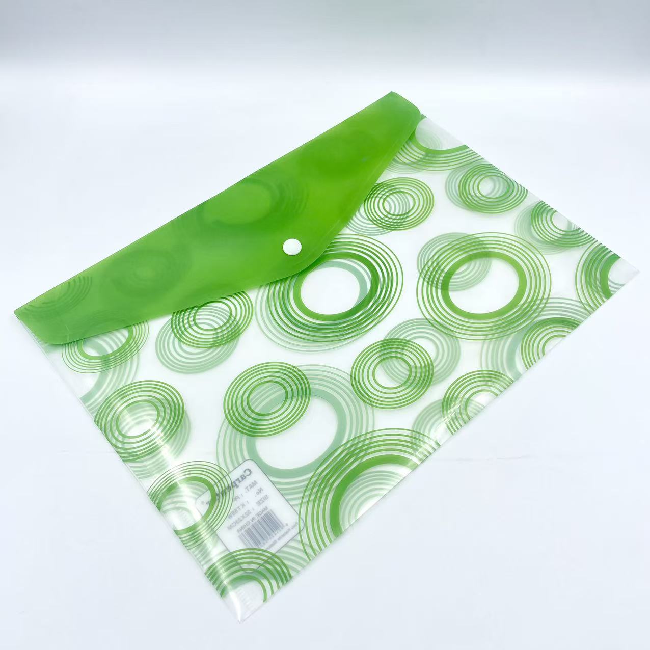 Multi-color printed button bags, office materials bags, A4 storage bags, student test paper classification bags Item Picture