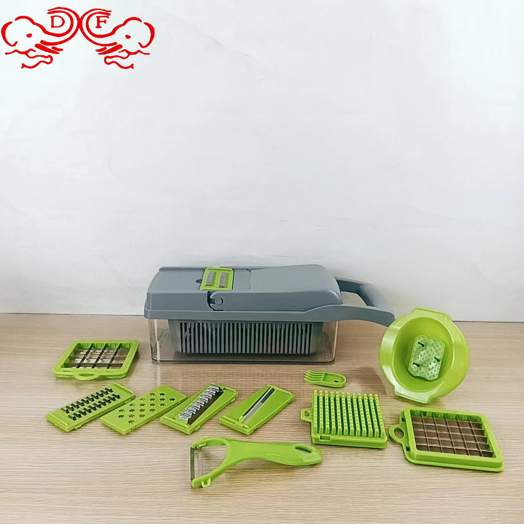 DF68716 Vegetable cutter, multi-functional dicing cutter, shredder, grater and slicer, DF TRADINGHOUSE Application Scenario