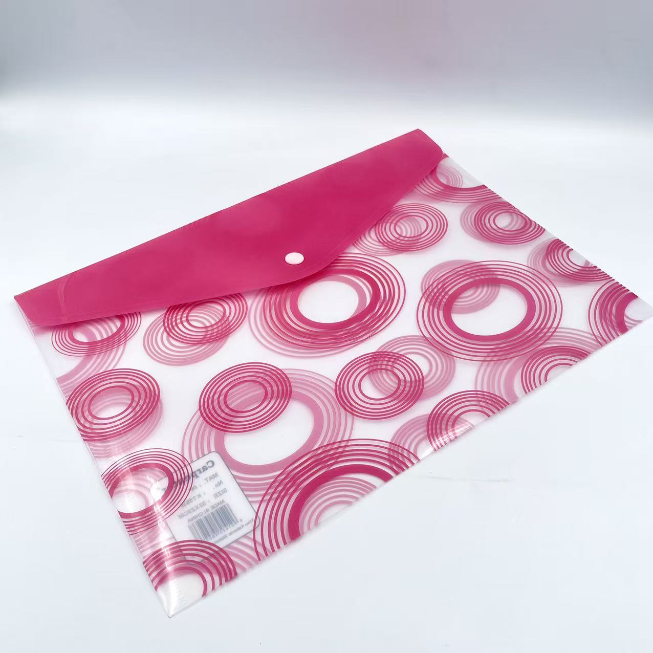 Multi-color printed button bags, office materials bags, A4 storage bags, student test paper classification bags Specification image