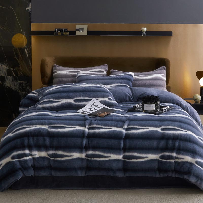 a类皮草绒四件套加厚兔毛绒被套床单保暖牛奶绒套件4冬季床上用品详情7