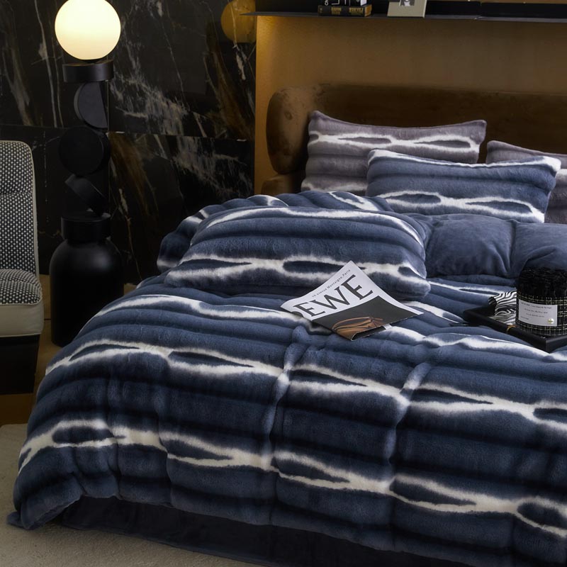 a类皮草绒四件套加厚兔毛绒被套床单保暖牛奶绒套件4冬季床上用品详情8