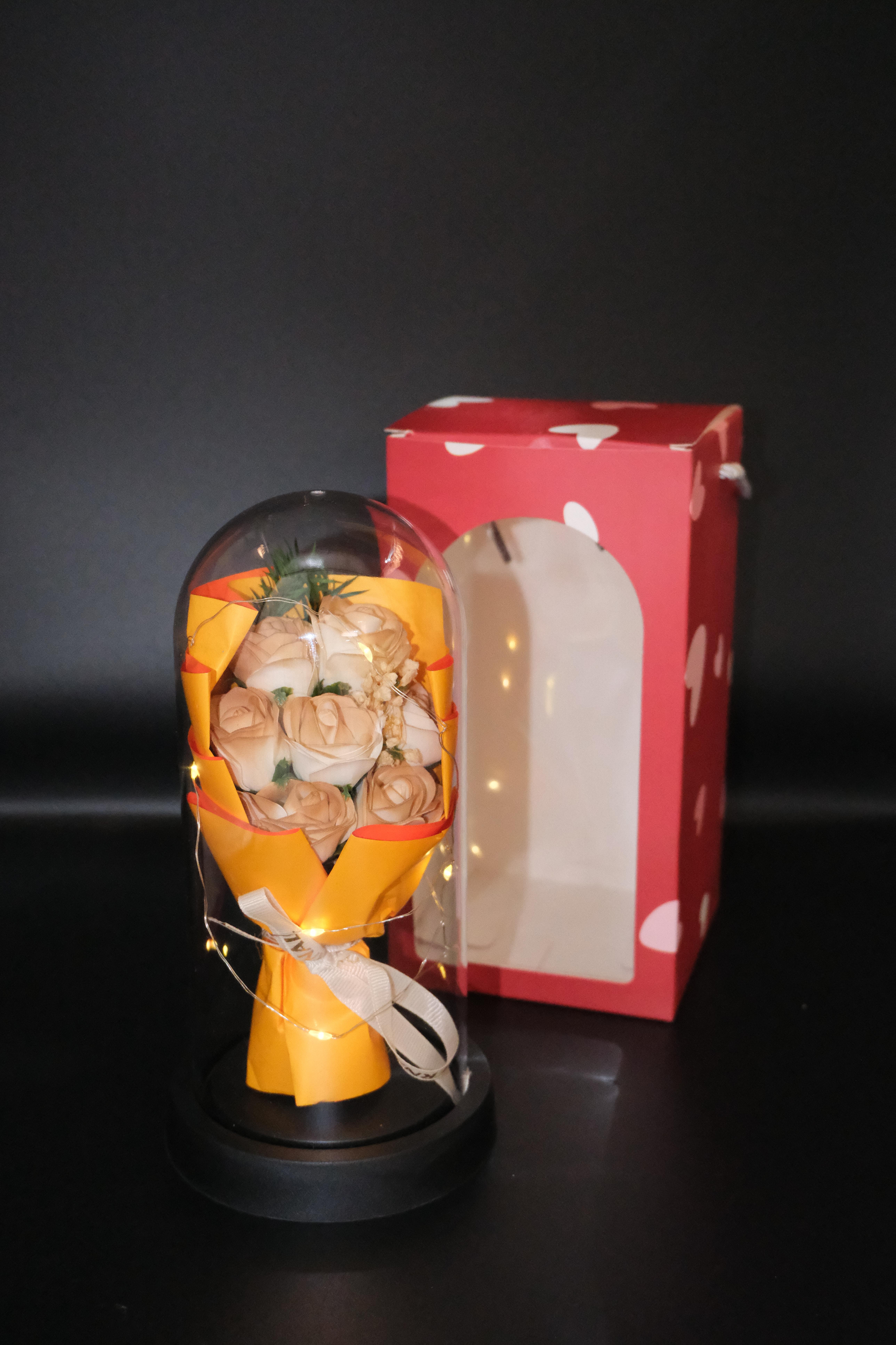长臂落地灯/荷花灯/LED水晶摆件/灯具/实木工艺品细节图