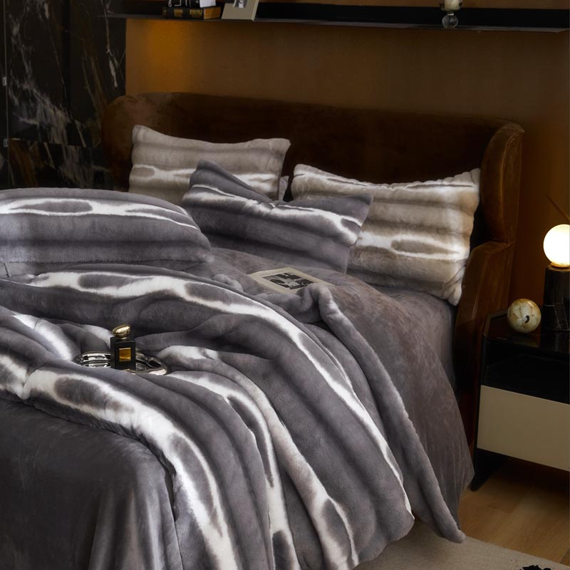 a类皮草绒四件套加厚兔毛绒被套床单保暖牛奶绒套件4冬季床上用品详情5