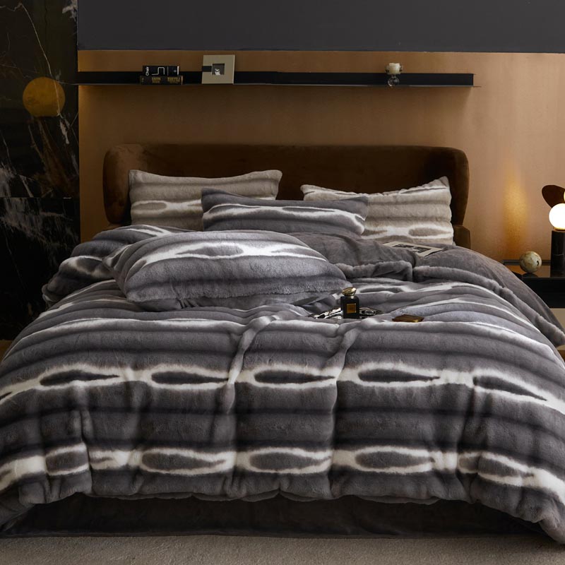 a类皮草绒四件套加厚兔毛绒被套床单保暖牛奶绒套件4冬季床上用品详情10