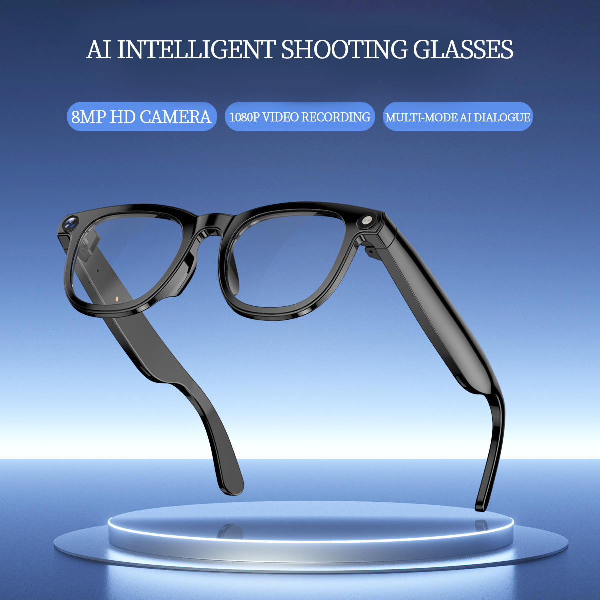 Ai translation intelligent shooting and recording glasses
