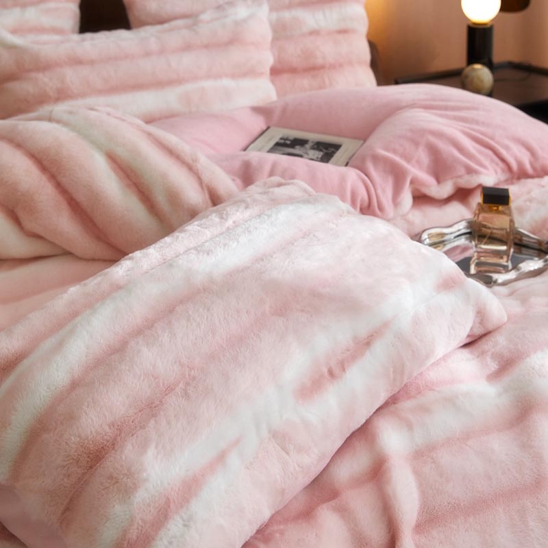 a类皮草绒四件套加厚兔毛绒被套床单保暖牛奶绒套件4冬季床上用品细节图