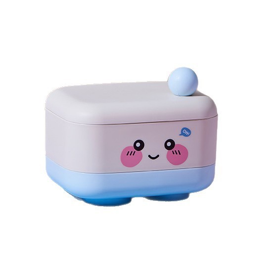 J06-9018 Covered soap box, leak-proof travel sealed box, household, boarding, student dormitory, large covered portable soap rack Item Picture