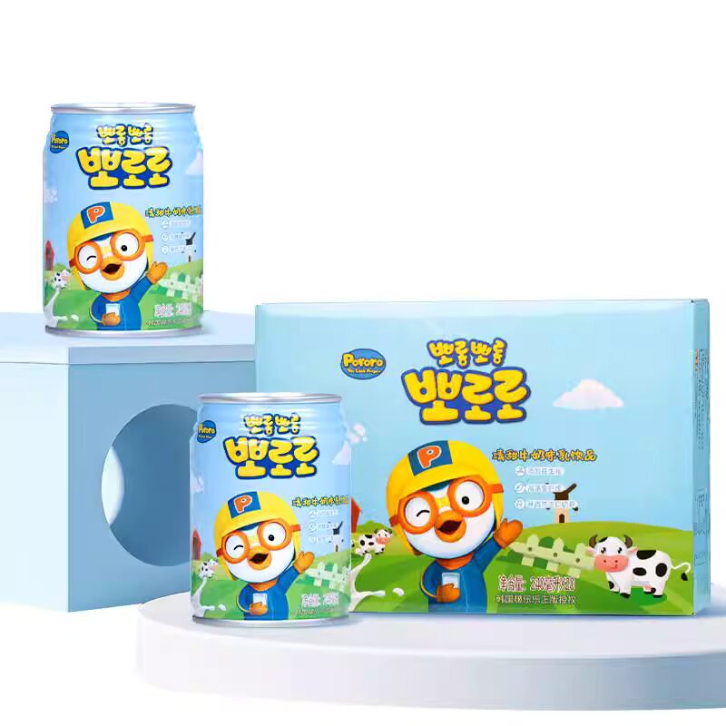 一件代发休闲食品果汁饮料儿童饮品啵乐乐清甜牛奶味乳饮品 240ml