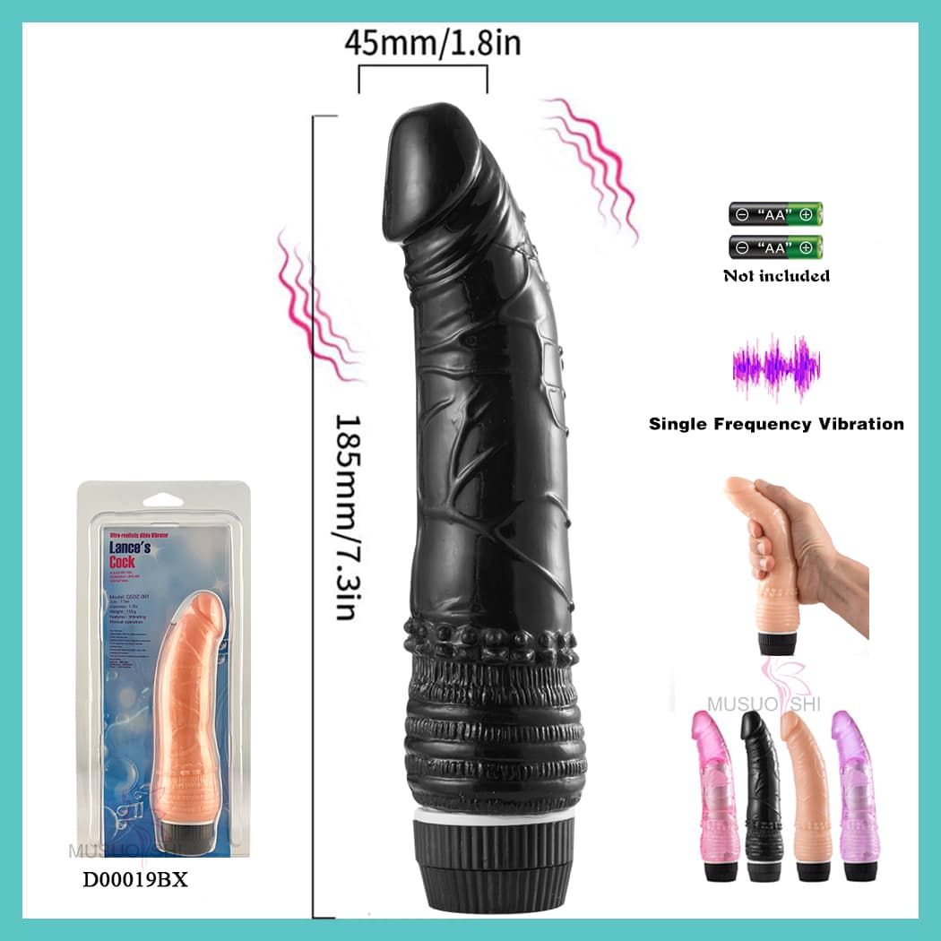 D00019BX Wholesale Cheap Battery Type Multi Speed Mini Vibrating Dildo  Giant Dildo Vibrator Sex Toy for Women Ladies full figure