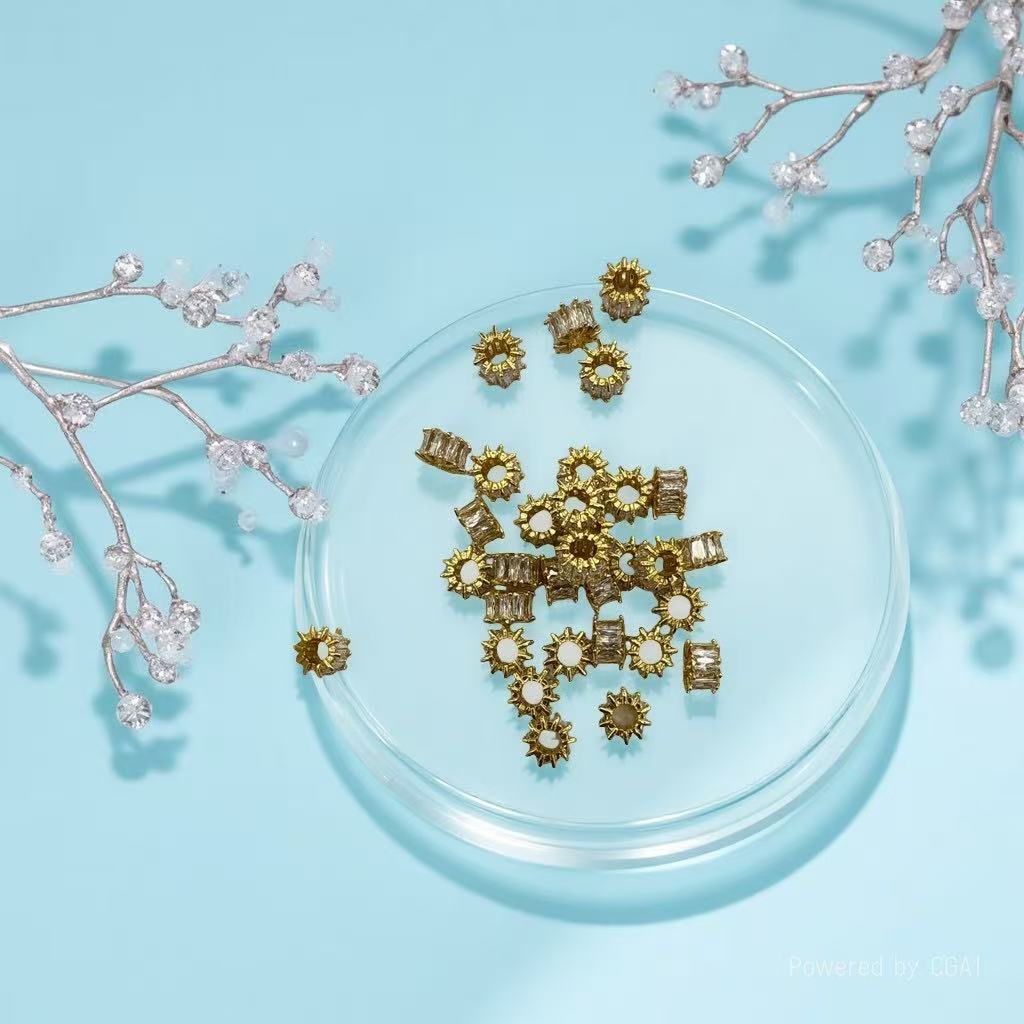 diy手工铜饰配件，水晶手串配件，珍珠手串项链配件，手工手机链配件，创意手工配件