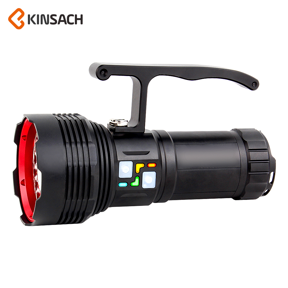 KINSACH Star Source type-c rechargeable aluminum alloy 30W White laser +18 XTE rechargeable flashlights