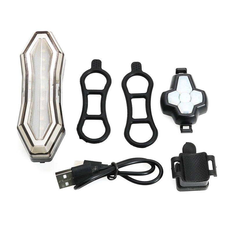 HYD-064USB recargable control remoto luz trasera luz trasera de bicicleta control remoto inalámbrico de bicicleta luz trasera de dirección luz de pantalla luz de advertencia de seguridad para ciclismo Item Picture