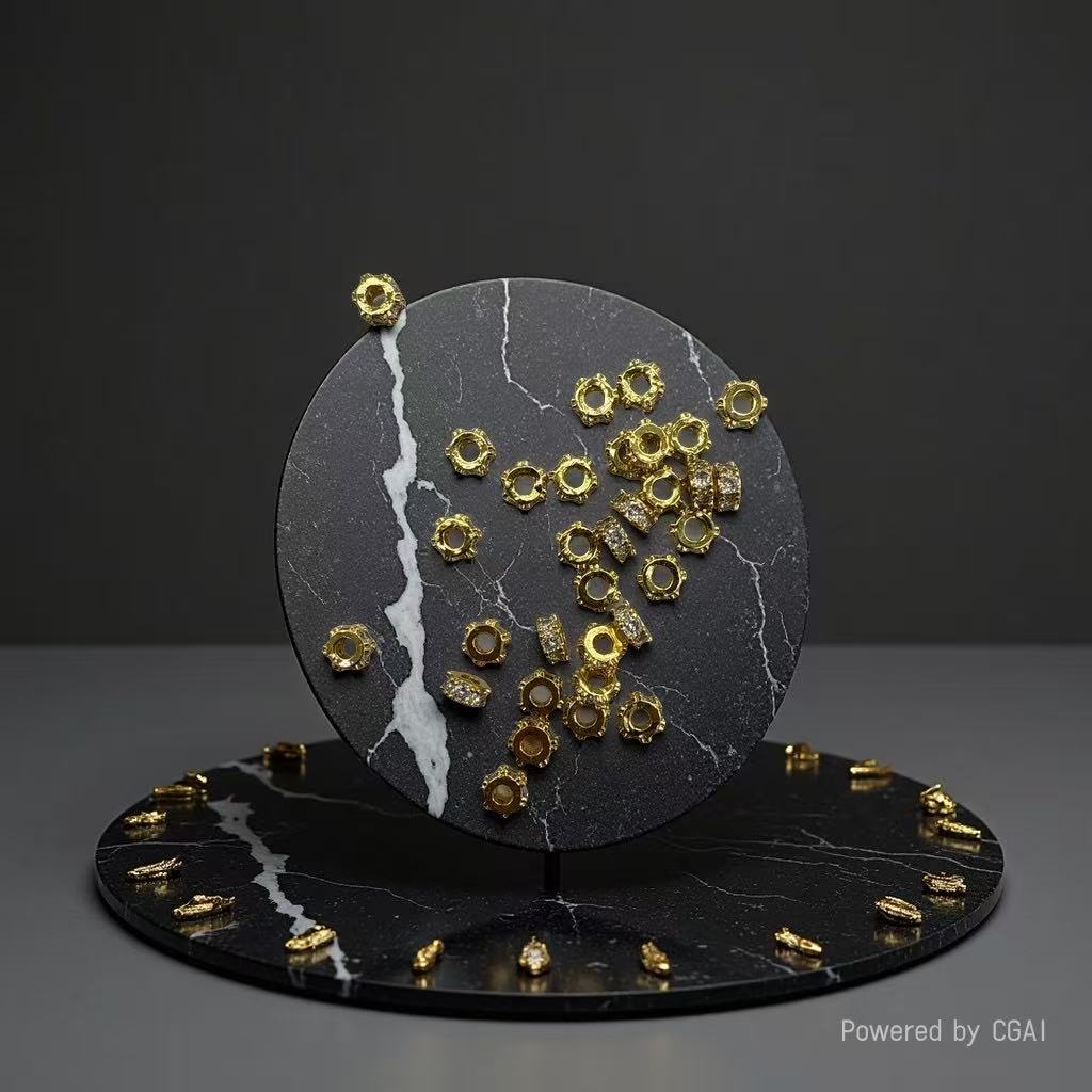 装饰配件，diy手工珍珠配件，创意手工配件，齿轮六钻隔片，水晶手串配件