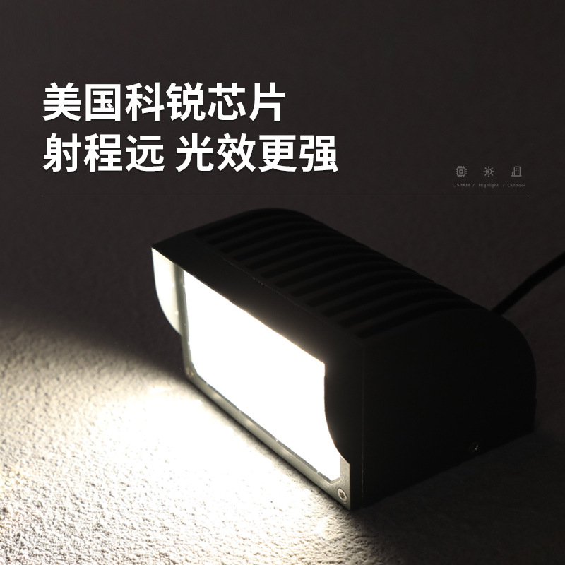 Spotlight outdoor waterproof wall-washing spotlights, hotel project lighting, exterior wall lighting led, one beam of light, remote details Picture