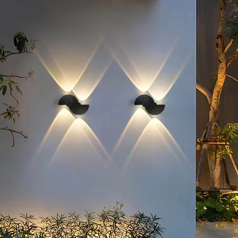 New outdoor waterproof corridor rectangular wall lamp, Nordic style simple and light luxury aluminum material bedroom bedside lamp details Picture