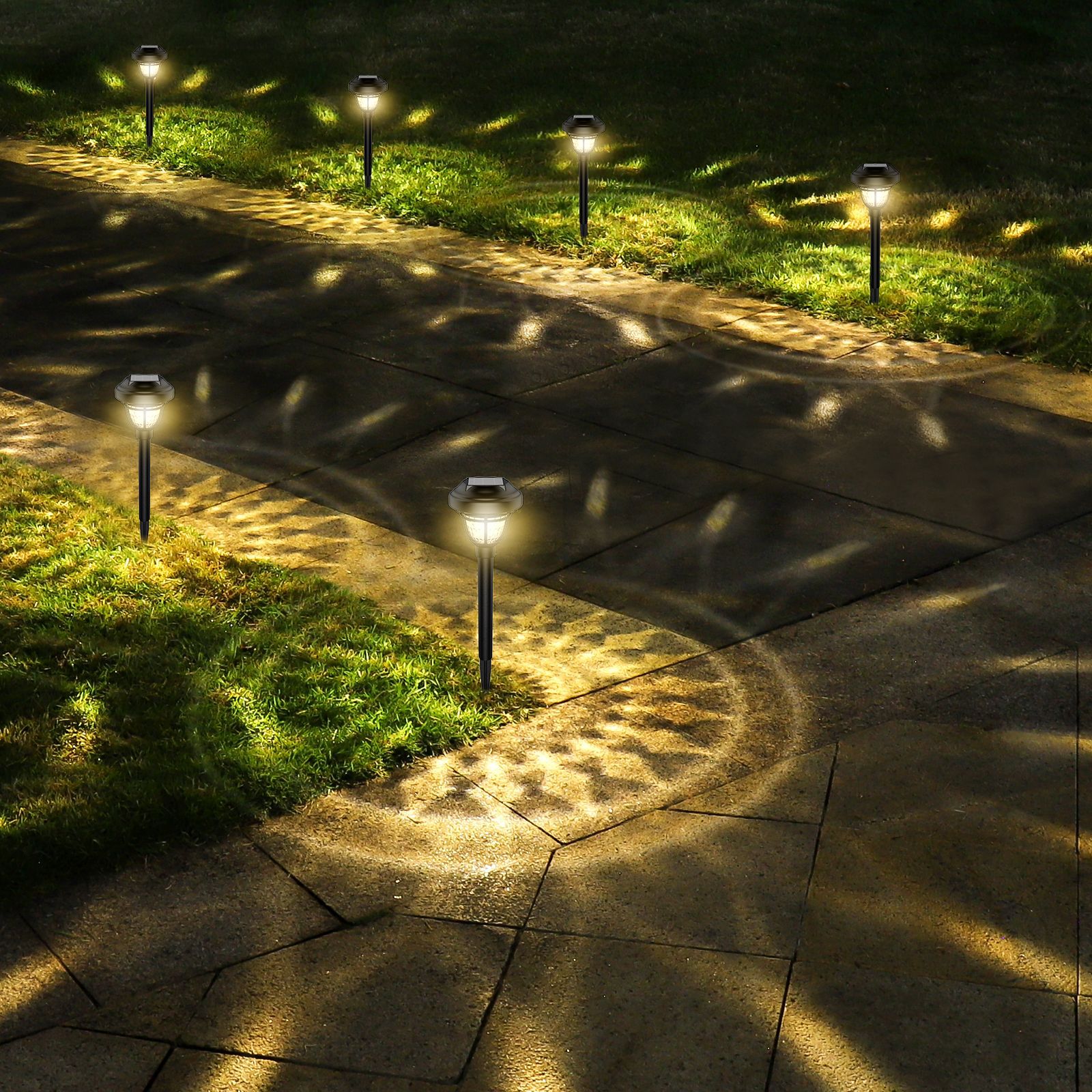 Solar lawn lights, courtyard entrance, garage, home, outdoor garden, outdoor light and shadow projection, cross-border solar lights full figure