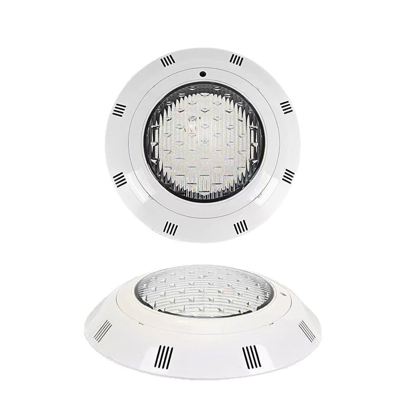 Cross-border exclusive led swimming pool light, underwater light, RGB seven-color underwater light, circular exposed installation, 12 wireless remote control swimming pool lights Item Picture
