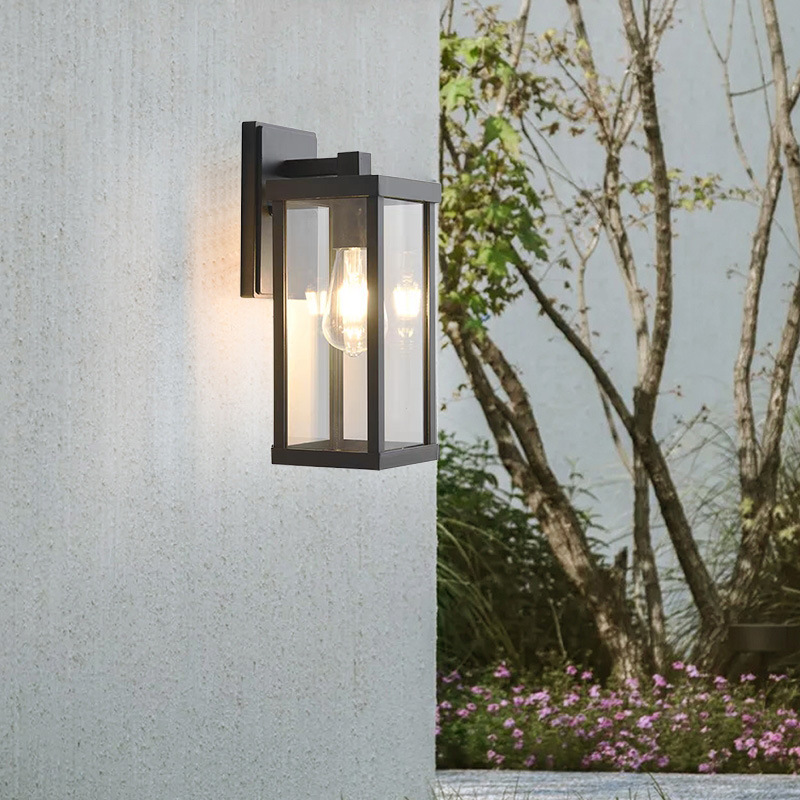 American-style simple outdoor waterproof wall lamps, outdoor balcony corridor, garden courtyard, villa terrace, corridor, exterior wall lamps Specification drawing