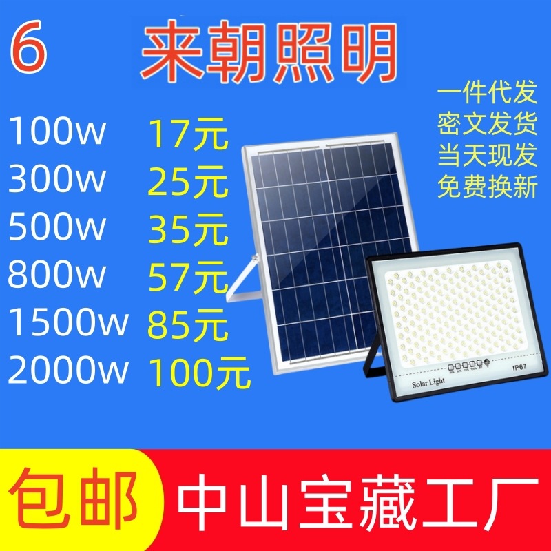 Solar street lamps, solar lamps, outdoor garden lamps, solar floodlights, wall lamps, solar human body sensor lamps Specification drawing