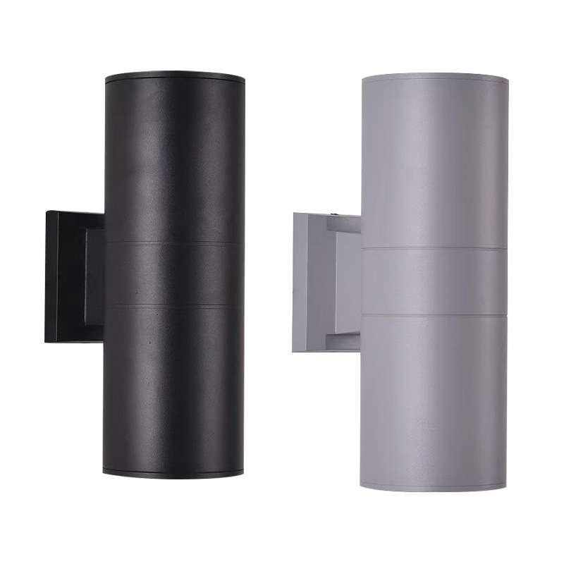 LED outdoor COB double-head single-head waterproof exterior wall top and bottom spotlights, indoor and outdoor column, villa circular courtyard wall lights Item Picture