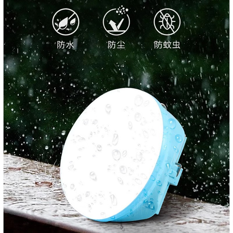Solar-powered flying saucer bread lights, outdoor camping tents, LED lights, night market street stall lights, and continuous lighting Application Scenario