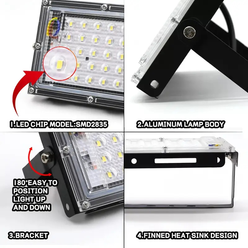 50/96/144/216 LED floodlight, LED5VUSB plug, advertising sign floodlight, outdoor lighting fixtures details Picture