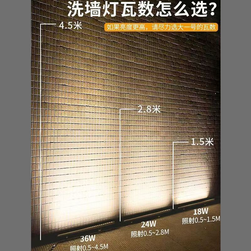 Wall-washing light, outdoor waterproof, indoor wedding spotlight, outdoor sign, villa exterior wall lighting line light, 220 cross-border Application Scenario