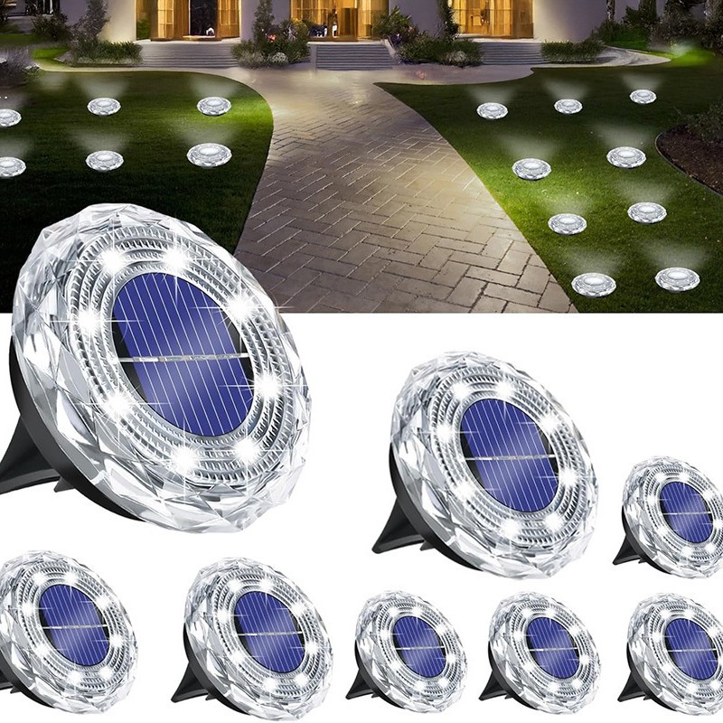 Solar-powered ground lamps, outdoor garden installation lamps, waterproof ground insertion solar garden lamps for small courtyards details Picture