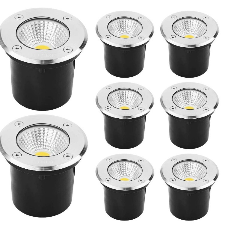 3W, 5W, 6W tile ground lights, 304 stainless steel surface, 65mm ground lights, courtyard spotlights, 12V, 24V, 90-277V details Picture