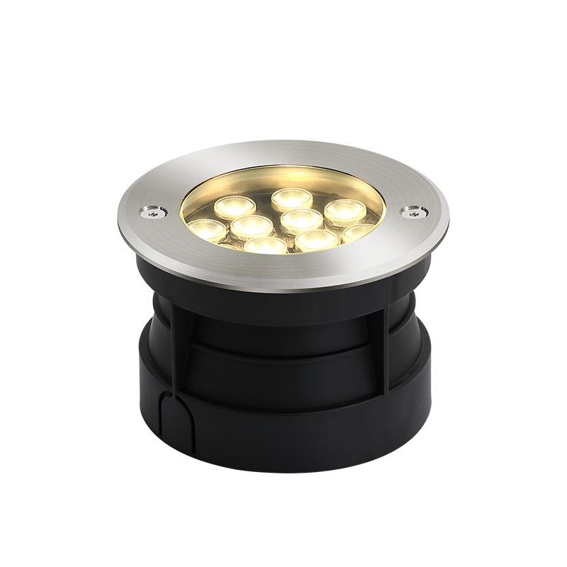 Stainless steel ground light adjustable outdoor embedded anti-glare circular led waterproof ultra-thin underwater wall-washing spotlight Item Picture