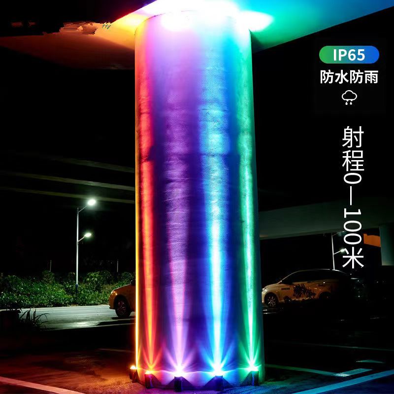 ✅ A beam of focused outdoor spotlight, waterproof wall-washing light, LED floodlight for hotels and clubs, ultra-bright exterior walls Specification drawing