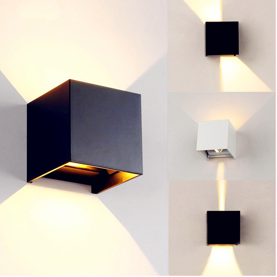 Nordic minimalist LED outdoor wall lamps, waterproof door, exterior wall, courtyard, bedroom, bedside, corridor, living room, adjustable Angle details Picture