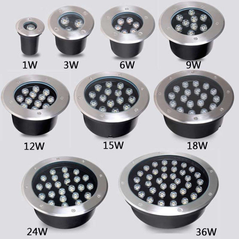 Embedded ground lights, led ground lights, spotlights, outdoor waterproof lawn lights, landscape lights, tree lights, underwater ground lights full figure